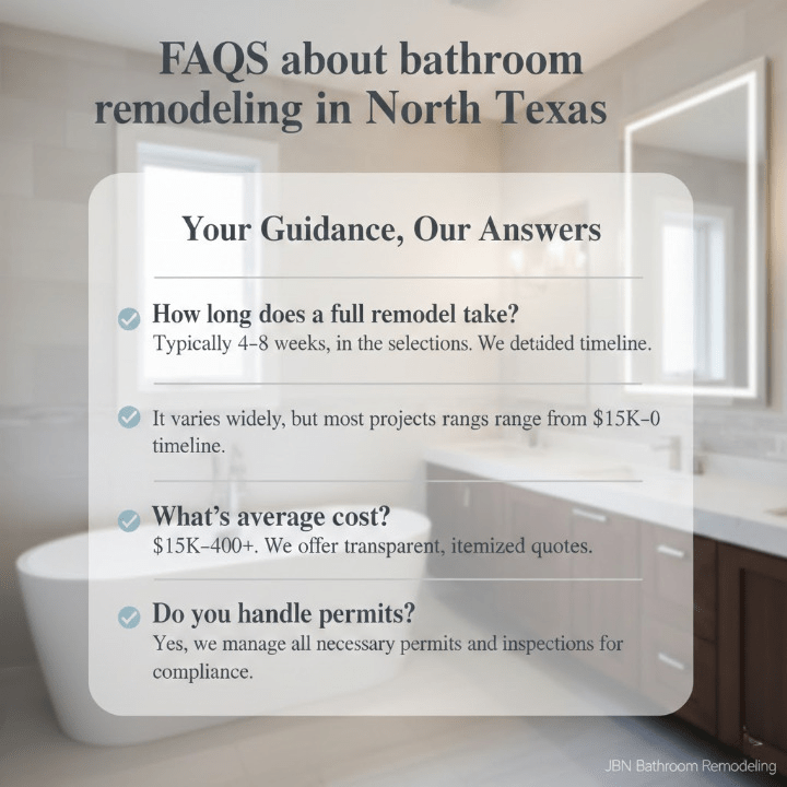 FAQs about bathroom remodeling in North Texas.
