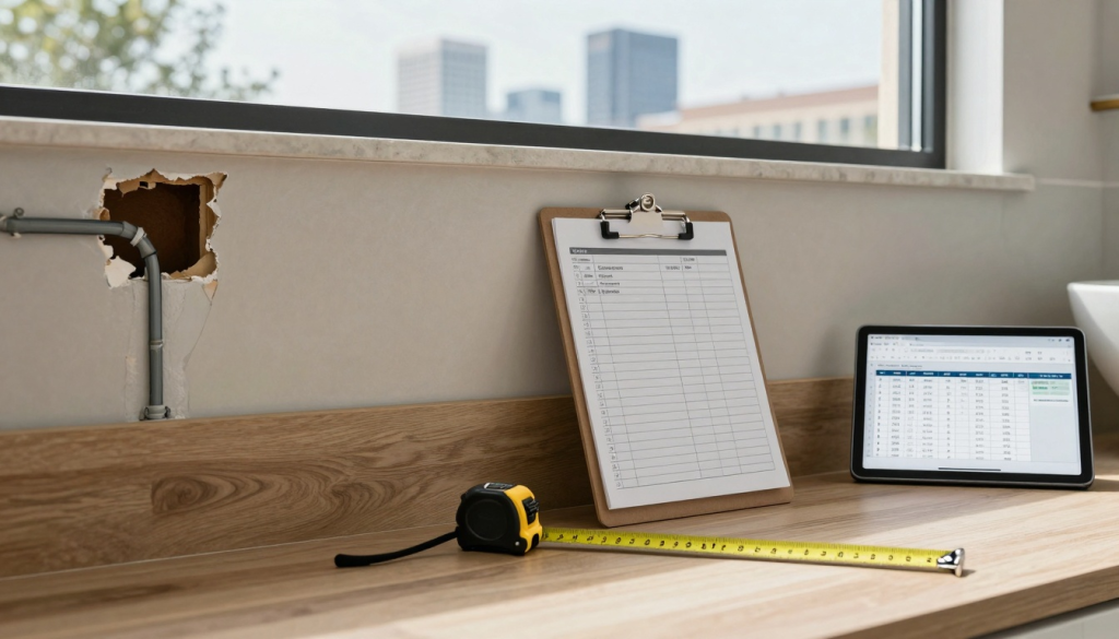 bathroom remodel estimate checklist