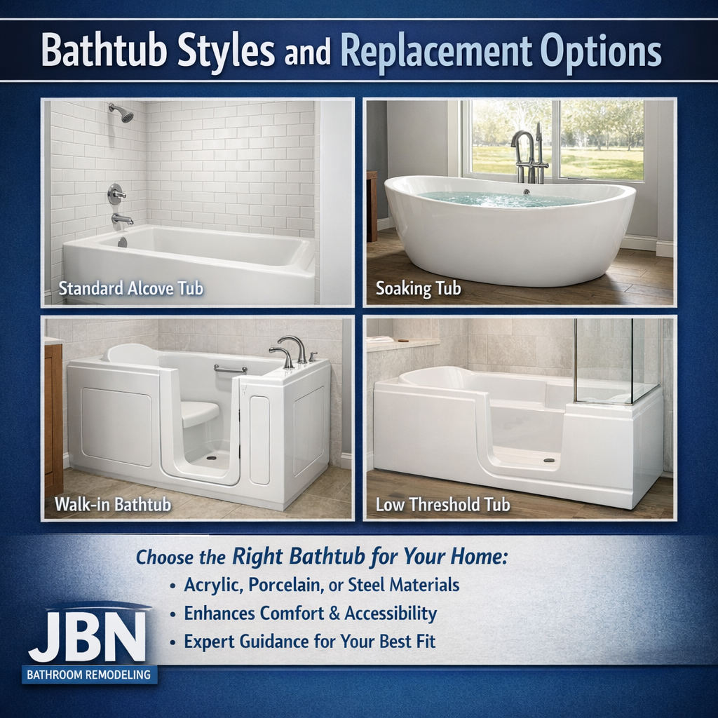 Bathtub Styles and Replacement Options