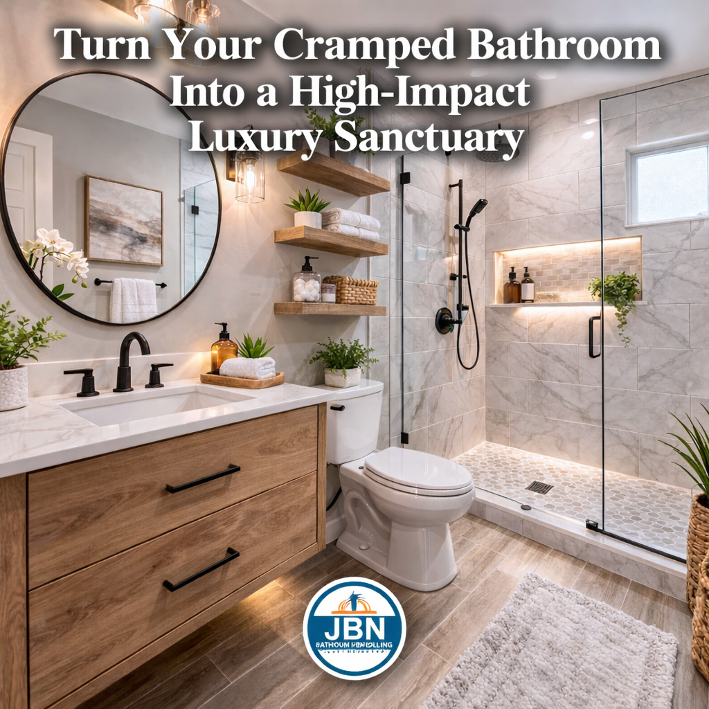 Turn Your Cramped Bathroom Into a High-Impact Luxury Sanctuary