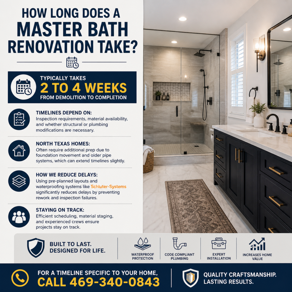 How long does a master bath renovation take