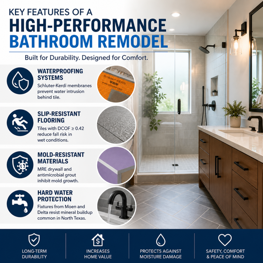 Key Features of a High-Performance Bathroom Remodel