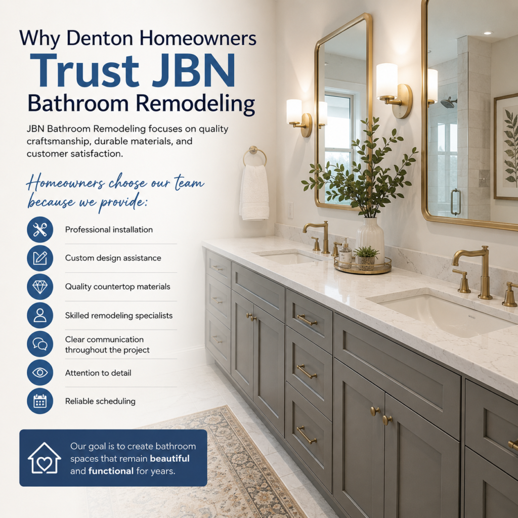 Why Denton Homeowners Trust JBN Bathroom Remodeling