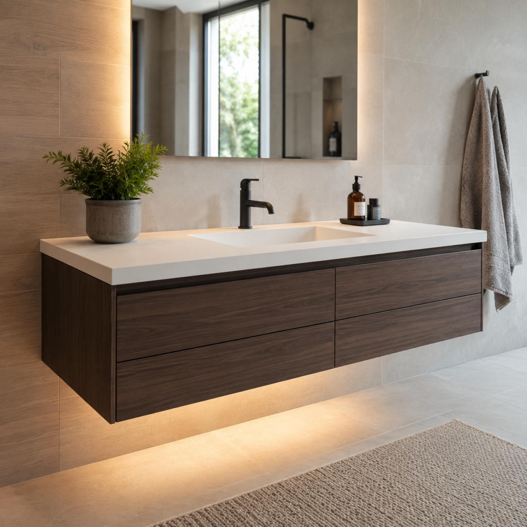 floating bathroom vanity