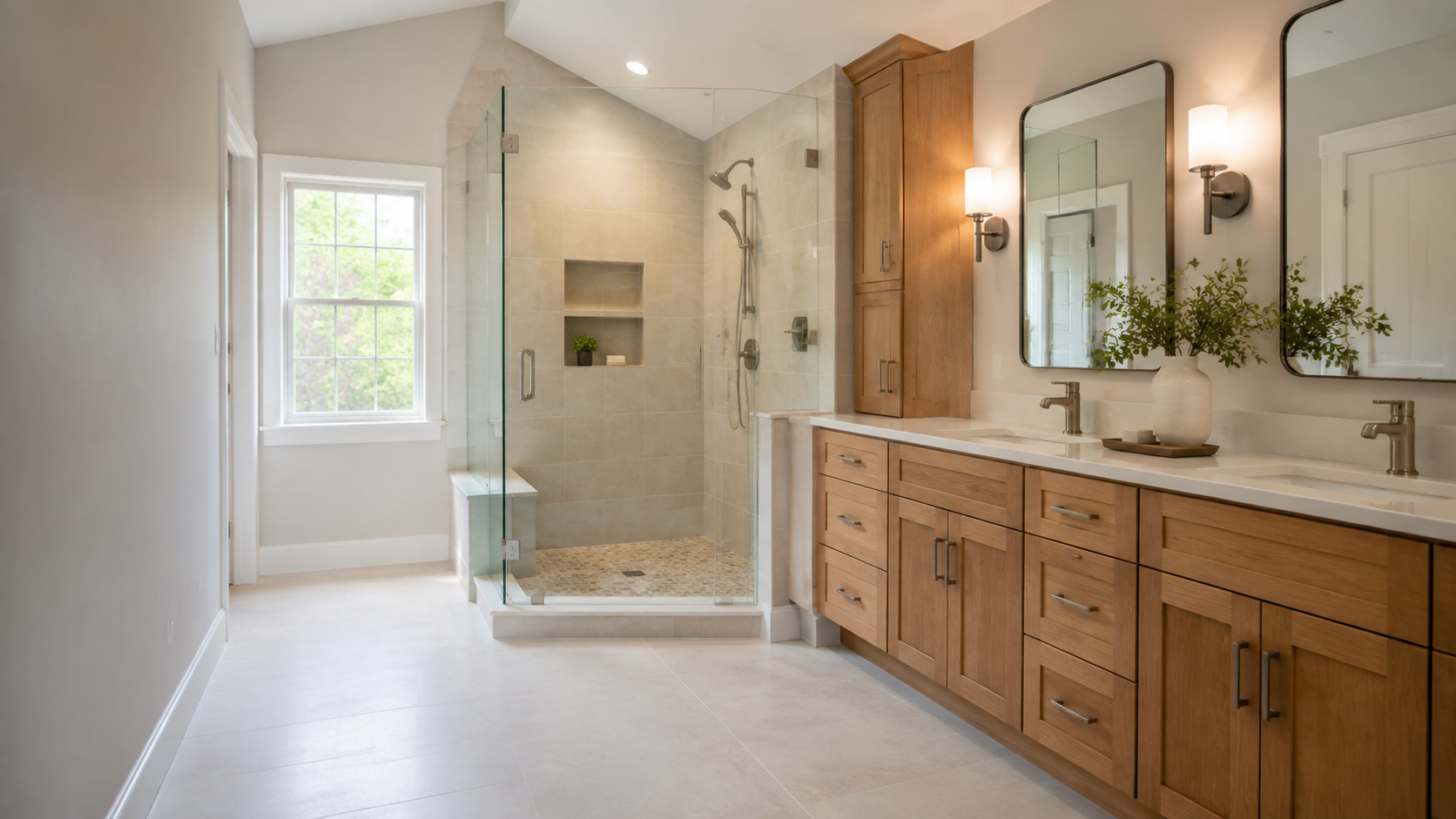 Flower Mound bathroom remodeling layout and storage planning