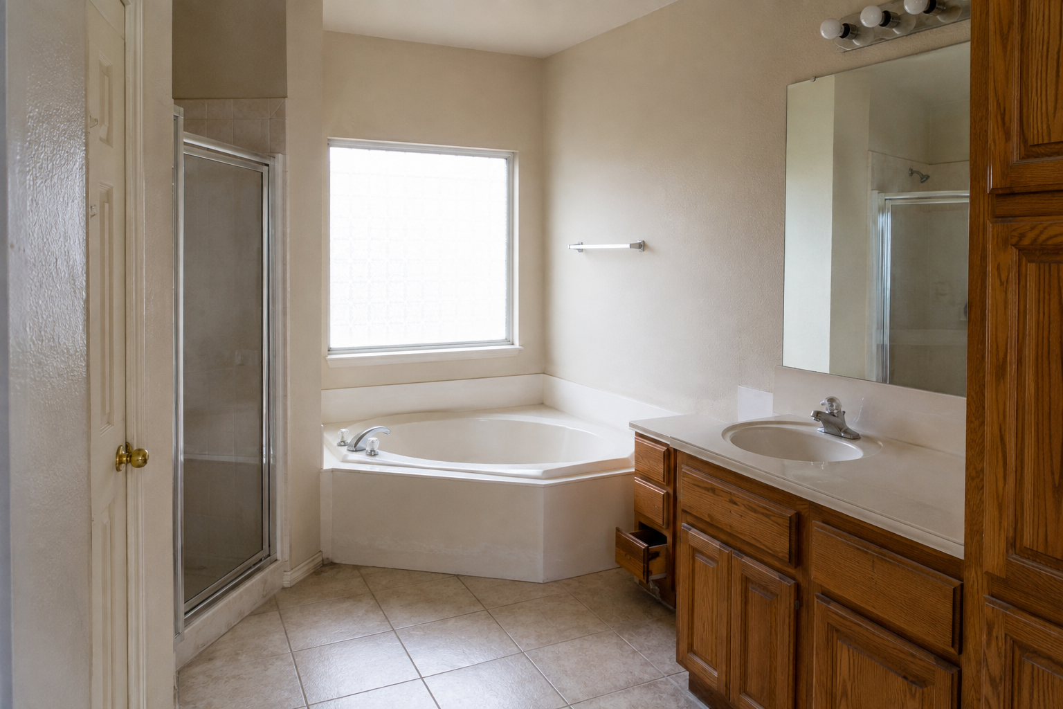 Dated existing bathroom evaluated for Full Bathroom Remodeling Denton TX